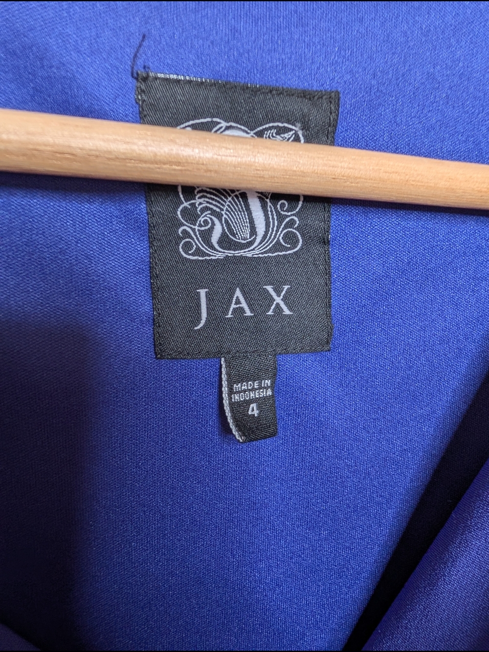 NWT Jax Cobalt Blue Cowl Neck Dress Size 4 Draped Pocket Detail - Picture 2 of 7